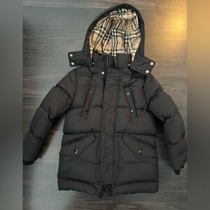 Burberry Kids Black Puffer Jacket with Hood (Like NEW)